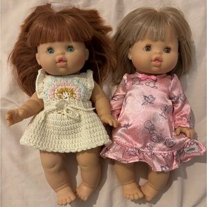 Lot of Minikane Chloe & Gabrielle Dolls PLUS Wardrobe